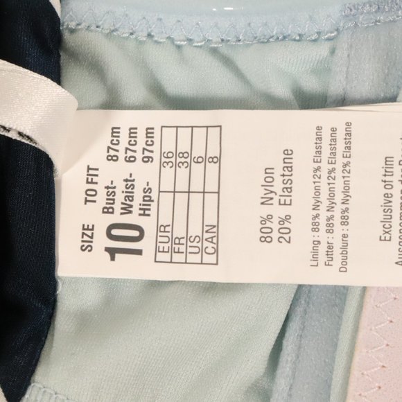 NWT Seafolly X Revolve Powder Blue Splendour Scarf Bandeau - Picture 10 of 10